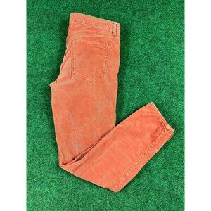 Free People‎ Womens Size 26 Rust Orange Corduroy Pants Slim